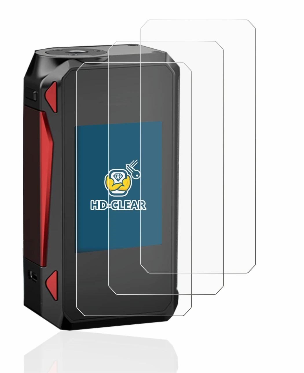 Image of the device Smok G-Priv 4 with a wide variety of screen protectors.