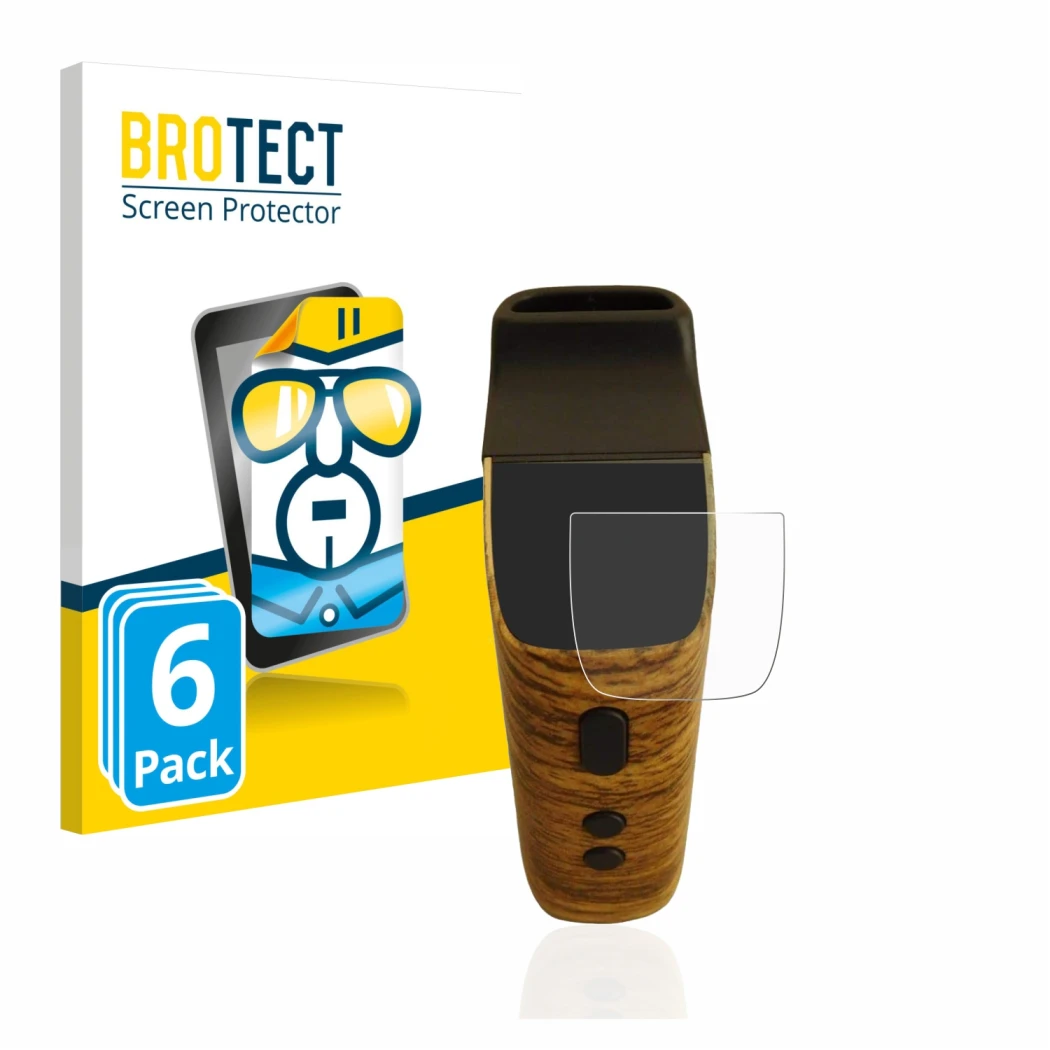 Front side of a product packaging with the brand logo BROTECT. Next to it is the device Wolkenkraft FENiX Mini Vaporizer shown