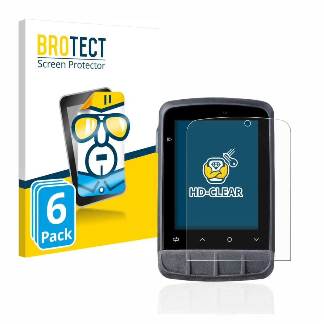 Front side of a product packaging with the brand logo BROTECT. Next to it is the device Giant Dash L200 shown with the corresp