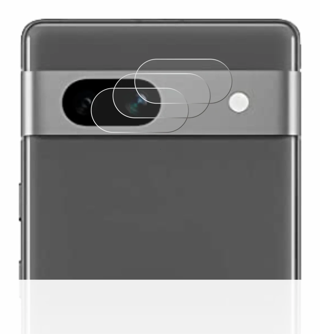 Image of the device Google Pixel 7a (ONLY Camera Lens) with a wide variety of screen protectors.