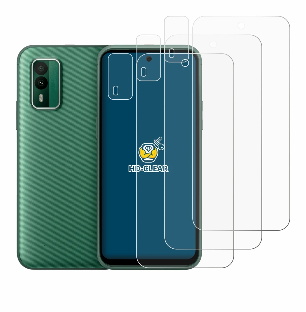 Image of the device Nokia XR21 (Front+Camera) with a wide variety of screen protectors.