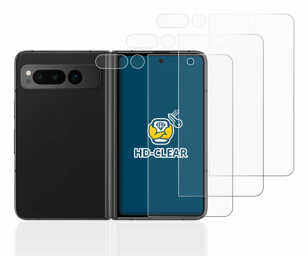 Image of the device Google Pixel Fold (Front+Camera) with a wide variety of screen protectors.