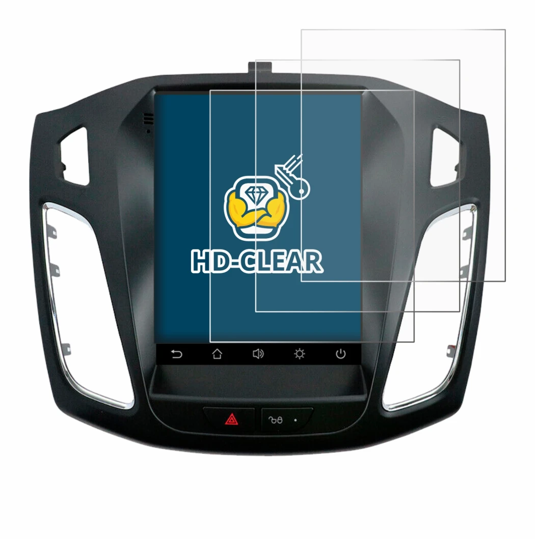 Image of the device Isudar Ford/Focus MK3 2012–2019 with a wide variety of screen protectors.