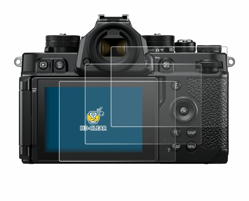 Image of the device Nikon Z F with a wide variety of screen protectors.