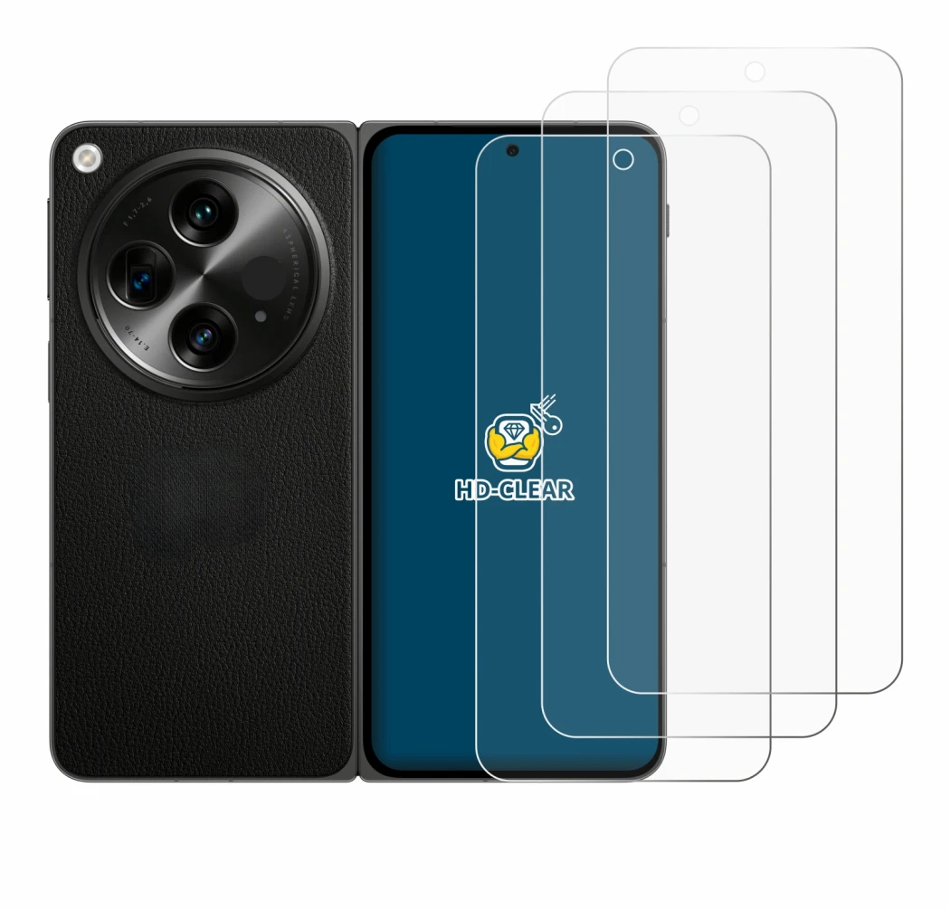 Image of the device OnePlus Open with a wide variety of screen protectors.