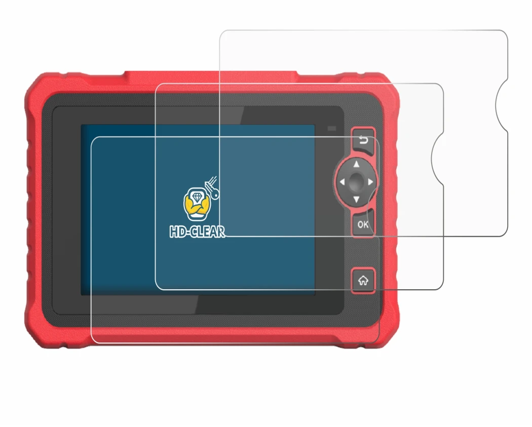 Image of the device Launch CRP 359 with a wide variety of screen protectors.