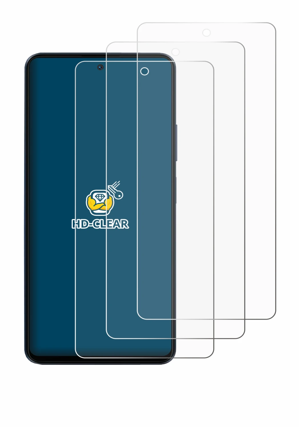 Image of the device Blackview Shark 8 with a wide variety of screen protectors.