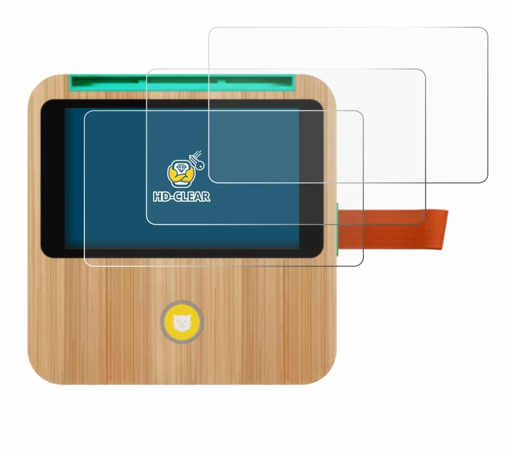 Image of the device tigerbox Touch Plus with a wide variety of screen protectors.