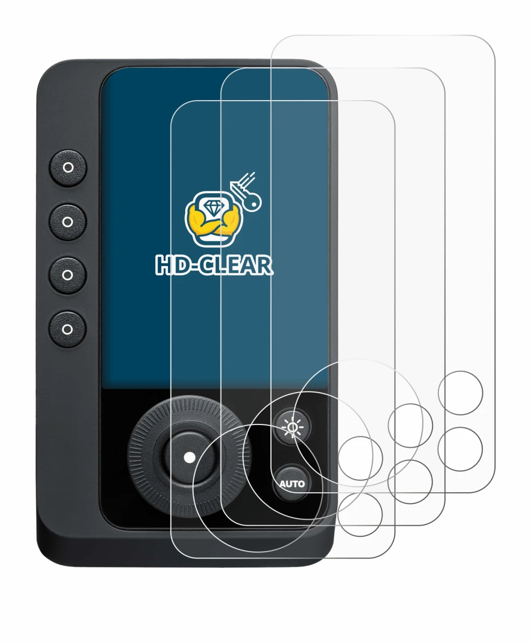 Image of the device Profoto Connect Pro with a wide variety of screen protectors.