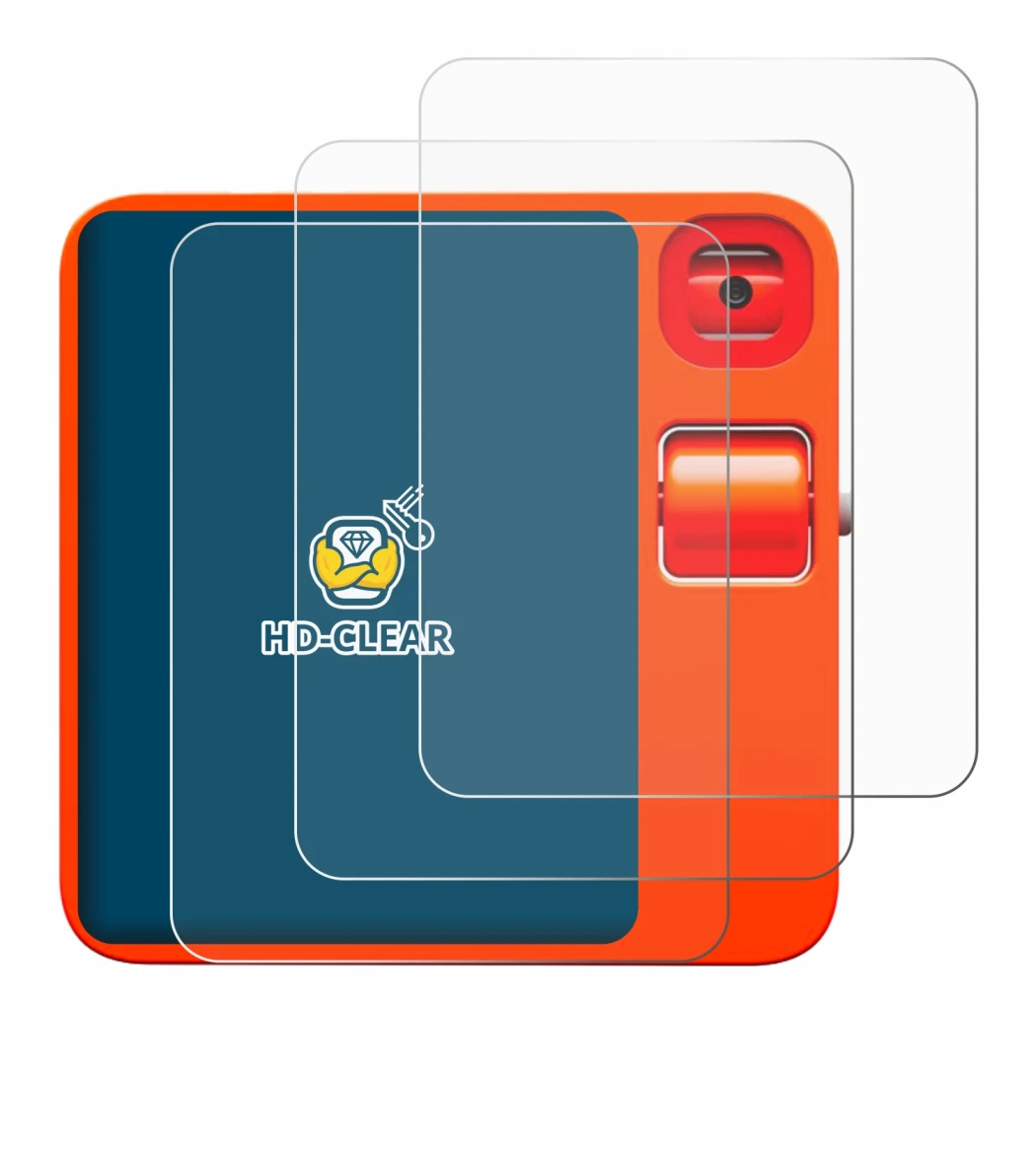 Image of the device rabbit r1 with a wide variety of screen protectors.