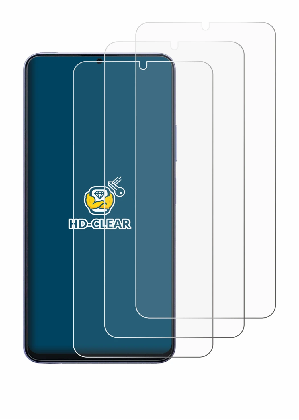 Image of the device Blackview Color 8 with a wide variety of screen protectors.