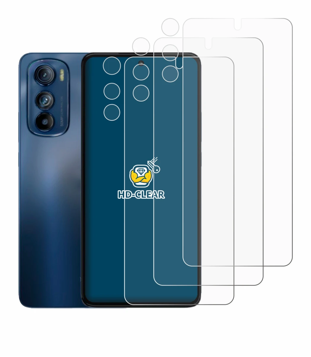 Image of the device Motorola Edge 30 (Front+Camera) with a wide variety of screen protectors.