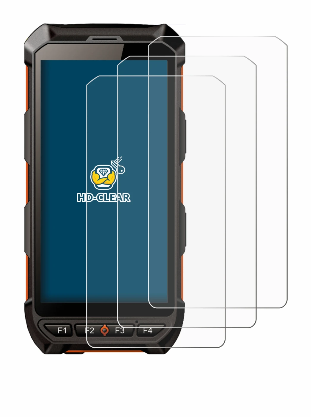 Image of the device iDTronic C9 RED with a wide variety of screen protectors.