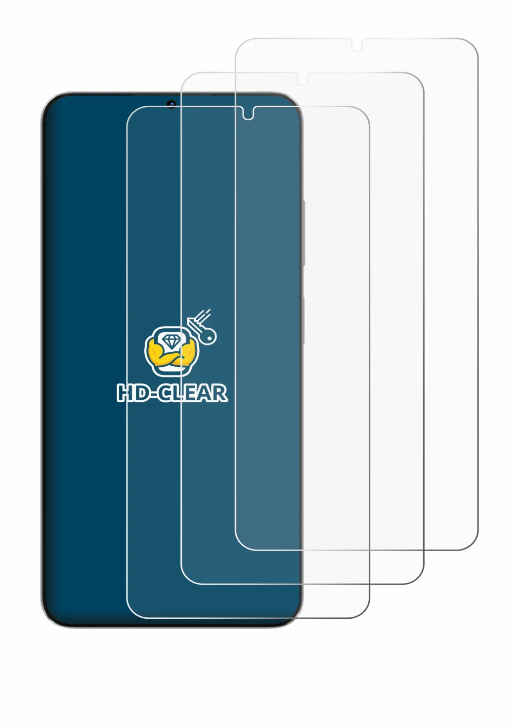 Image of the device Blackview Oscal Tiger 10 with a wide variety of screen protectors.