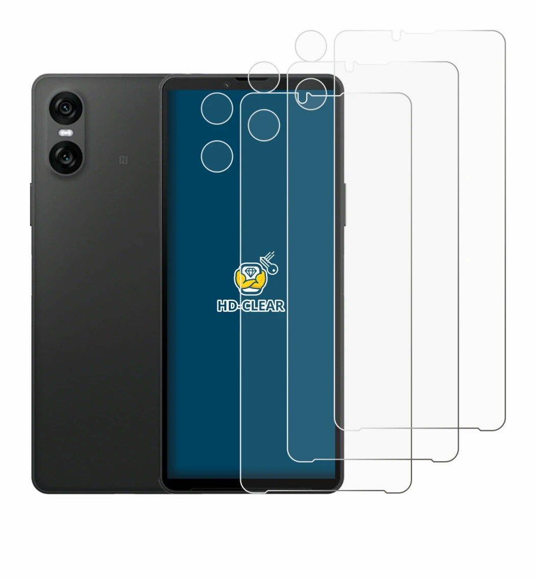 Image of the device Sony Xperia 10 VI (Front+Camera) with a wide variety of screen protectors.