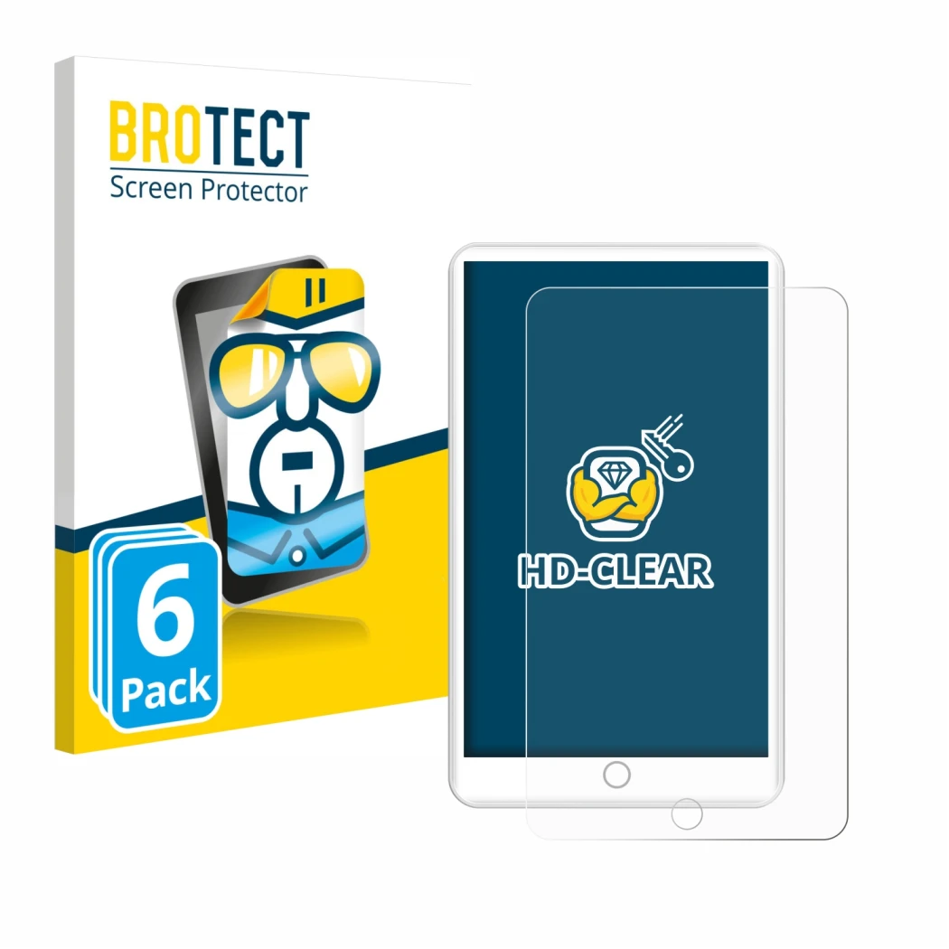 Front side of a product packaging with the brand logo BROTECT. Next to it is the device Mechen H1 shown with the corresponding