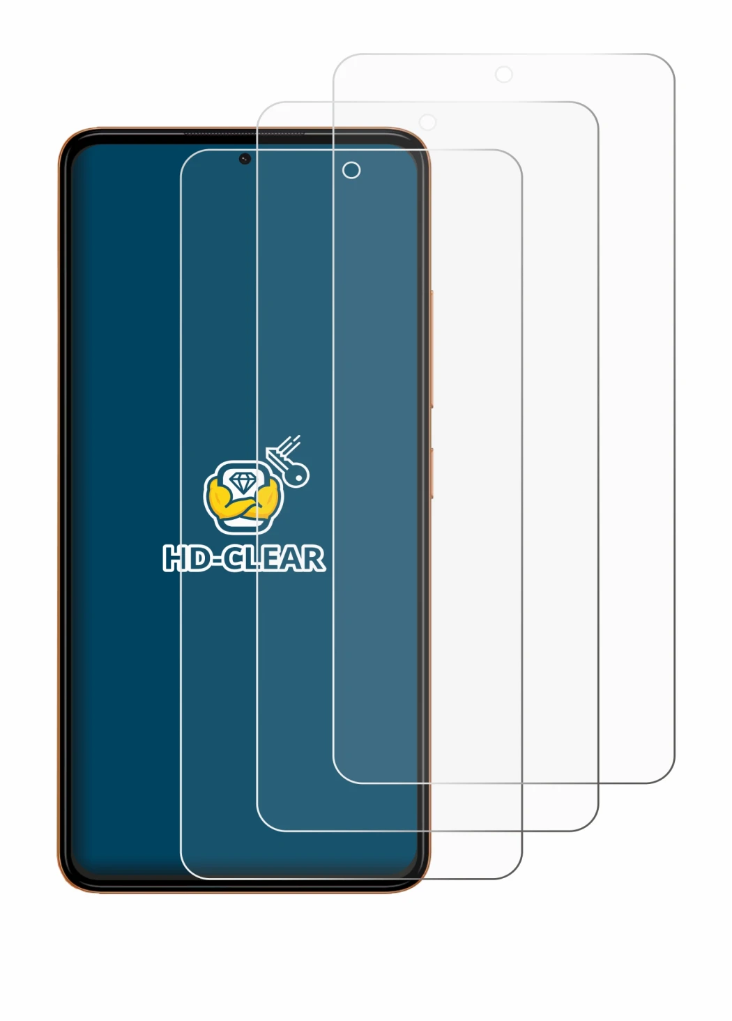 Image of the device HMD Pulse with a wide variety of screen protectors.