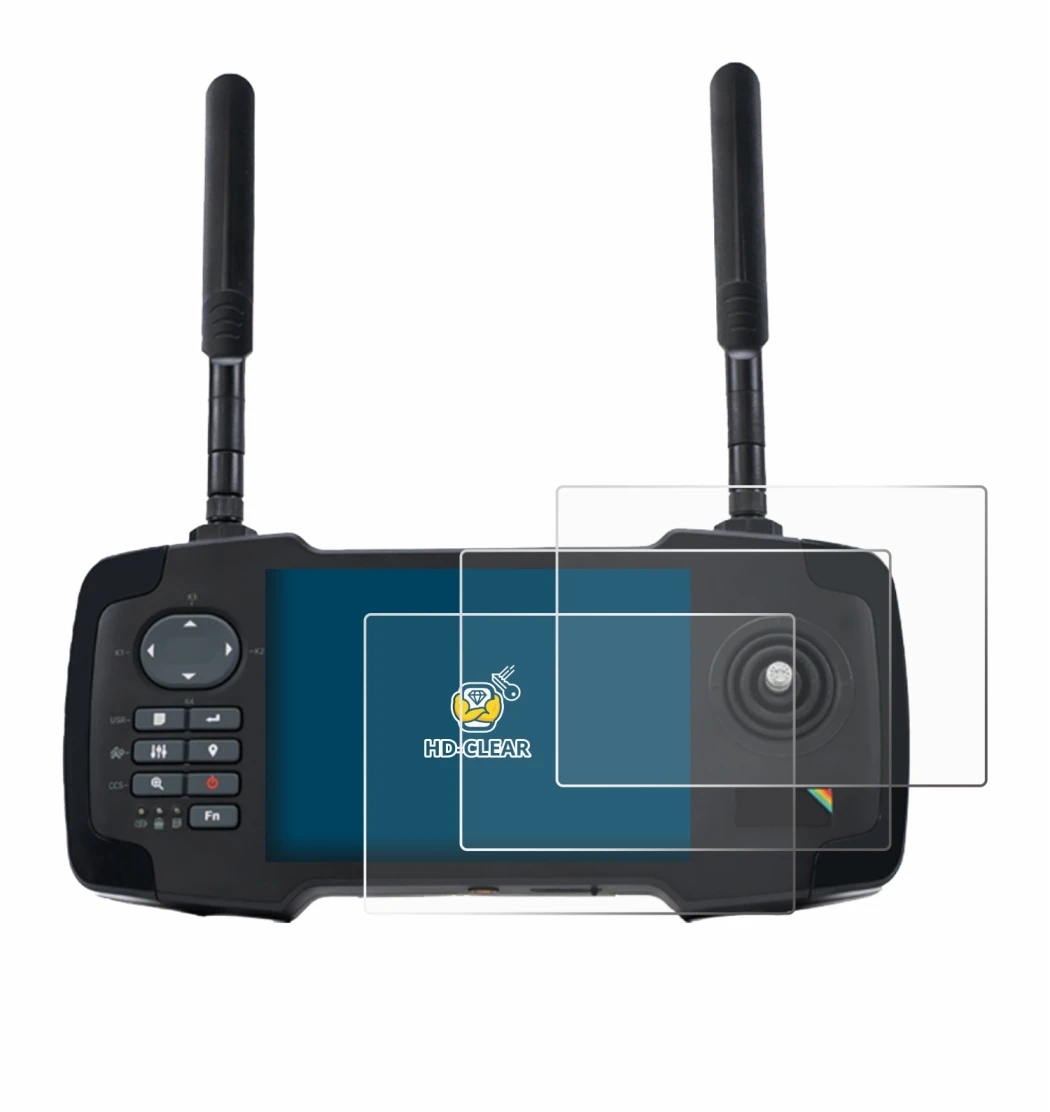 Image of the device Toslon XR500 with a wide variety of screen protectors.