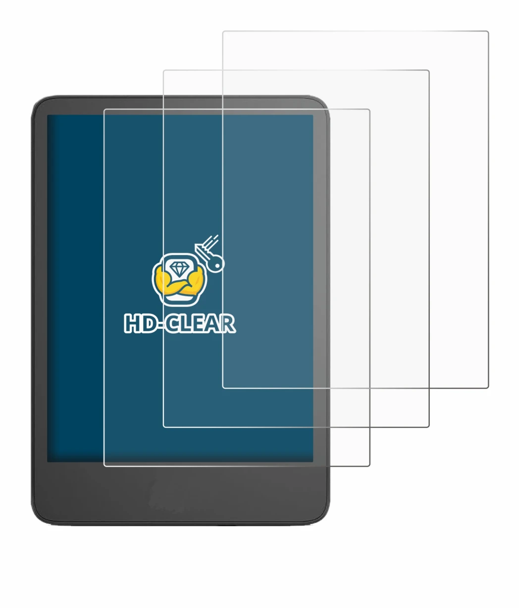 Image of the device Amazon Kindle 2024 with a wide variety of screen protectors.