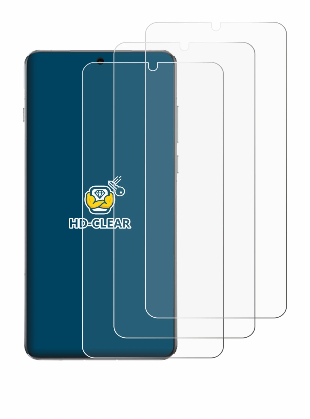 Image of the device OnePlus 13 with a wide variety of screen protectors.
