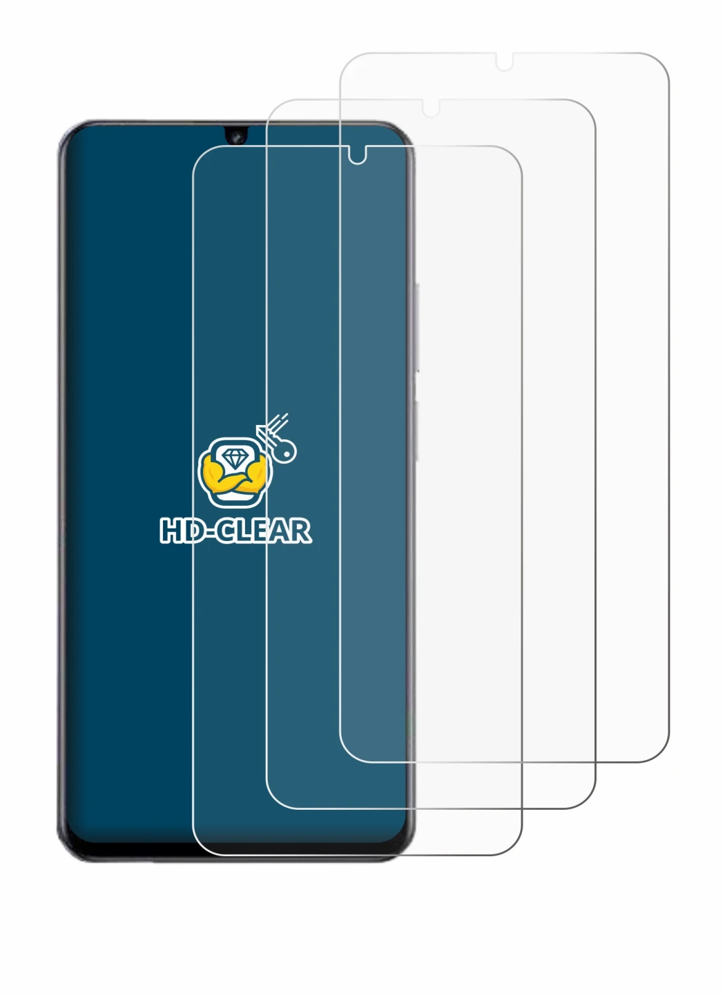 Image of the device realme Note 60 4G with a wide variety of screen protectors.