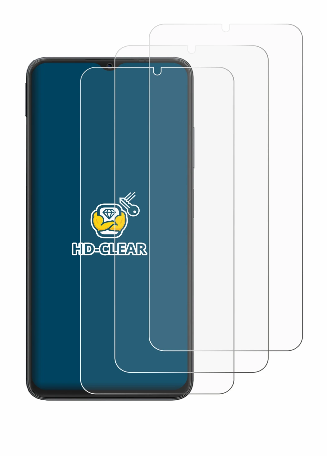 Image of the device Blackview Wave 8C with a wide variety of screen protectors.