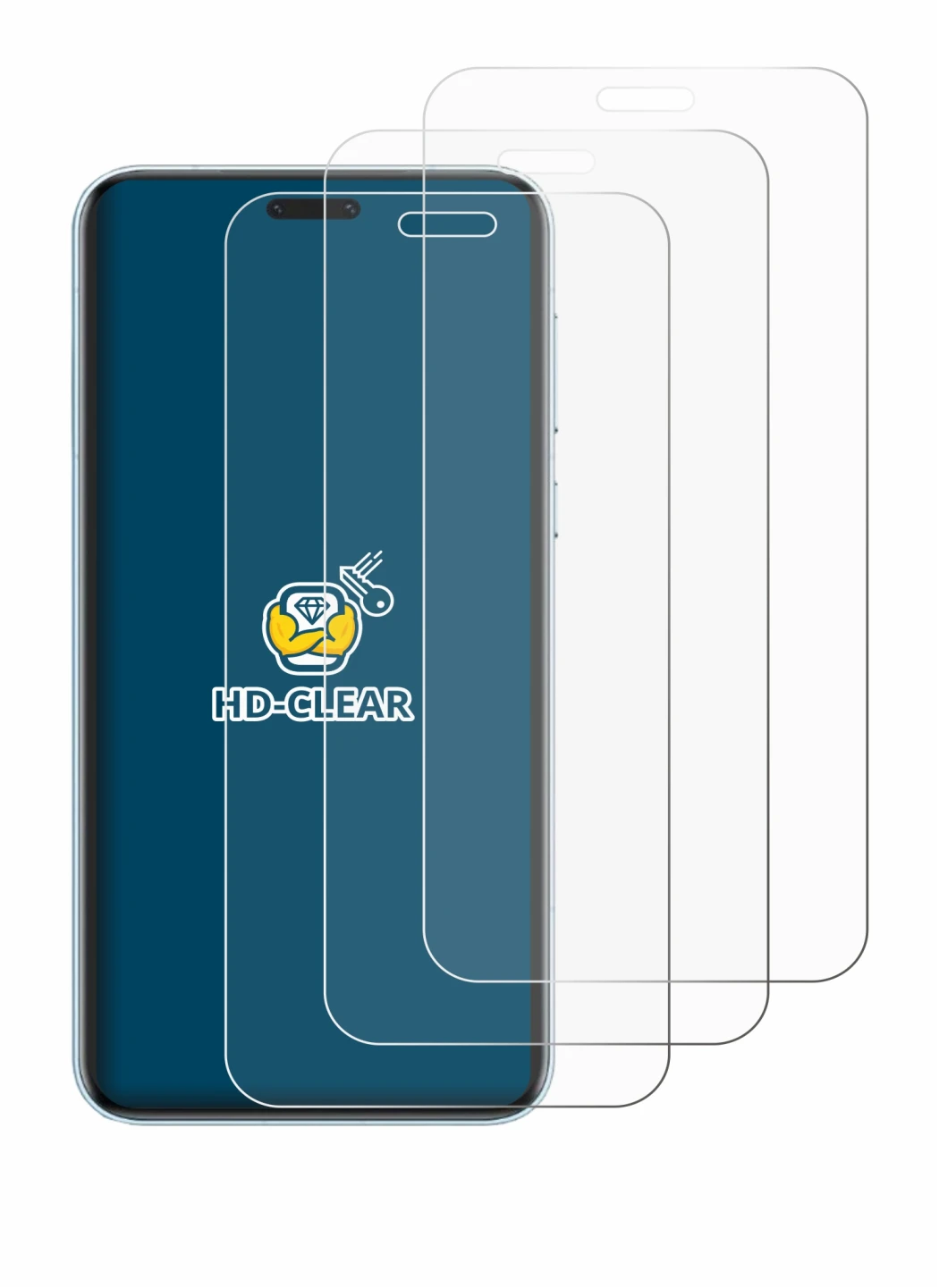 Image of the device Honor Magic 7 RSR with a wide variety of screen protectors.