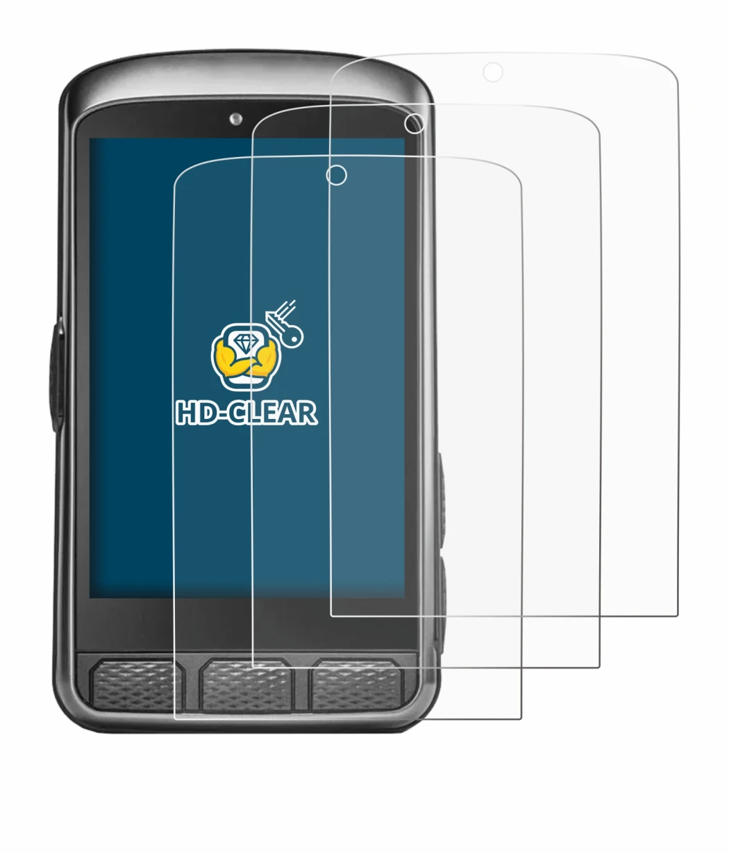 Image of the device Wahoo Elemnt ACE with a wide variety of screen protectors.