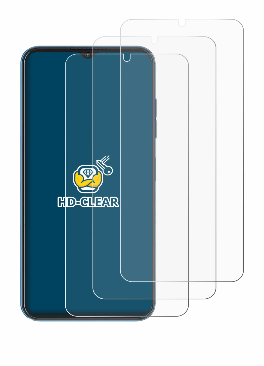 Image of the device Hotwav Note 13 Pro with a wide variety of screen protectors.