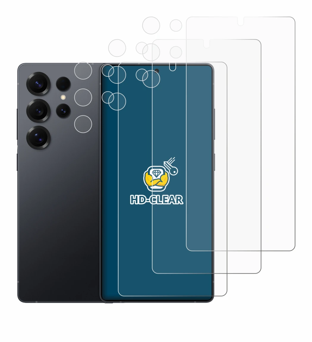 Image of the device Samsung Galaxy S25 Ultra Enterprise Edition (Front+Camera) with a wide variety of screen protectors.