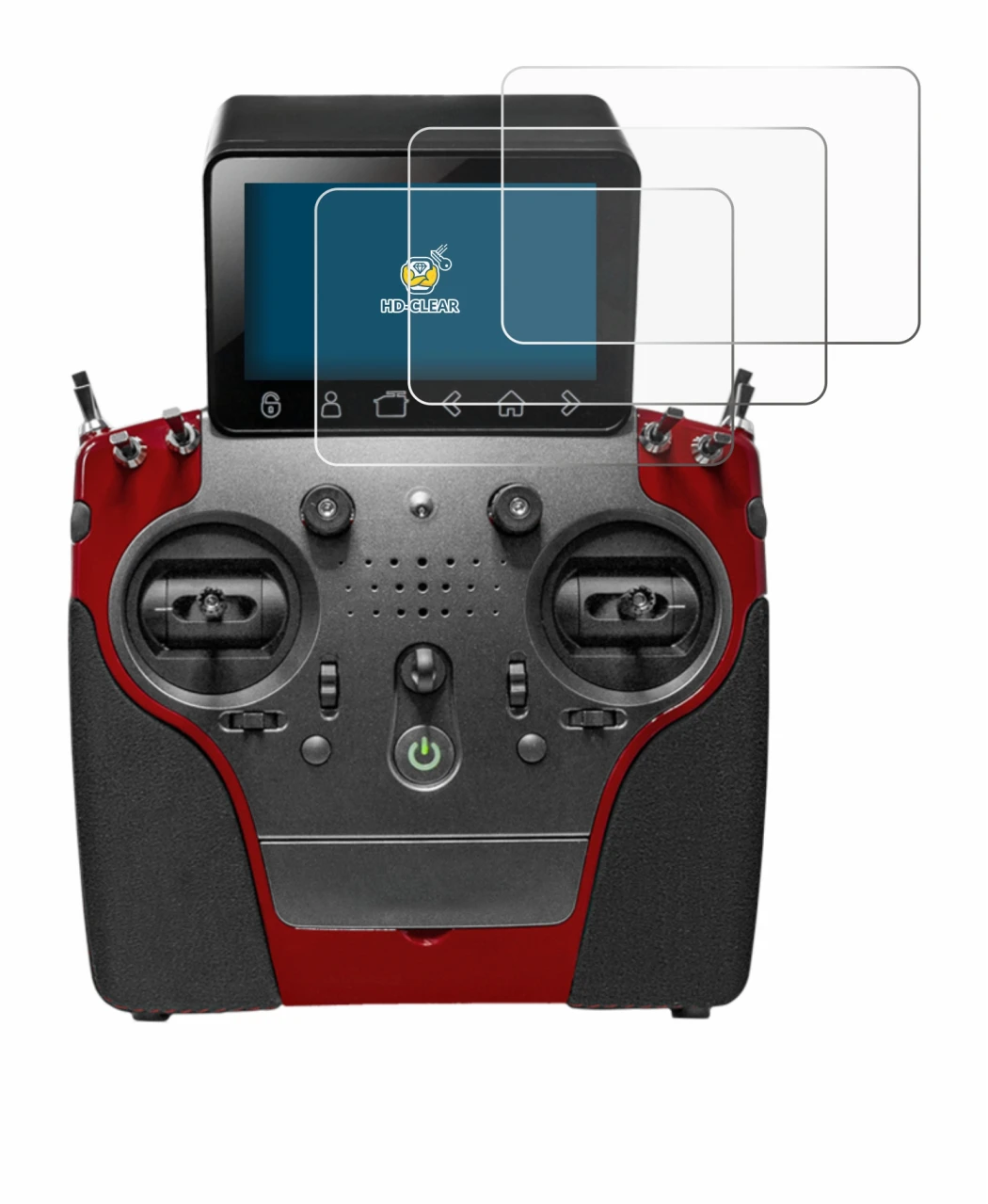 Image of the device PowerBox Systems Atom with a wide variety of screen protectors.
