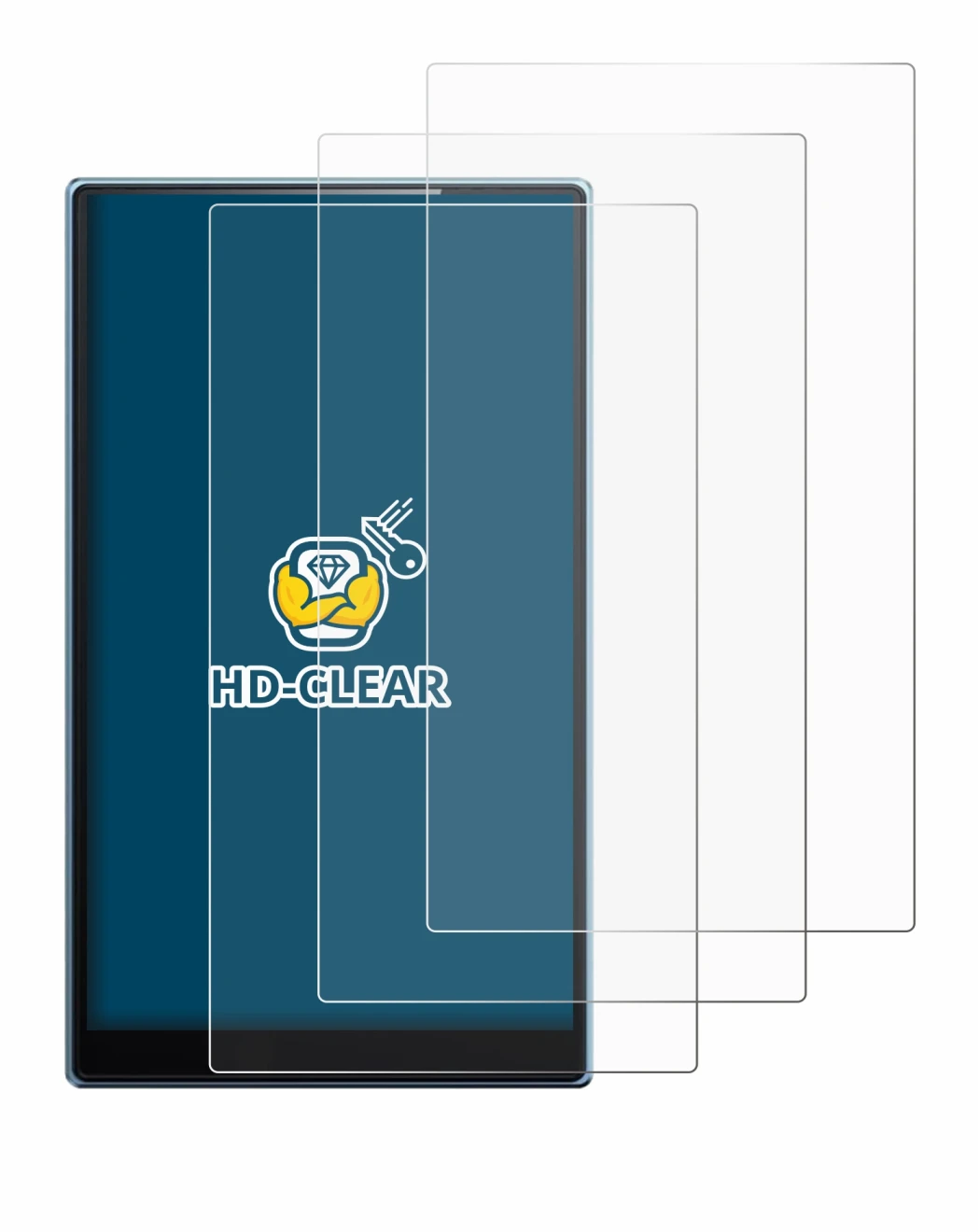 Image of the device FiiO JM21 with a wide variety of screen protectors.