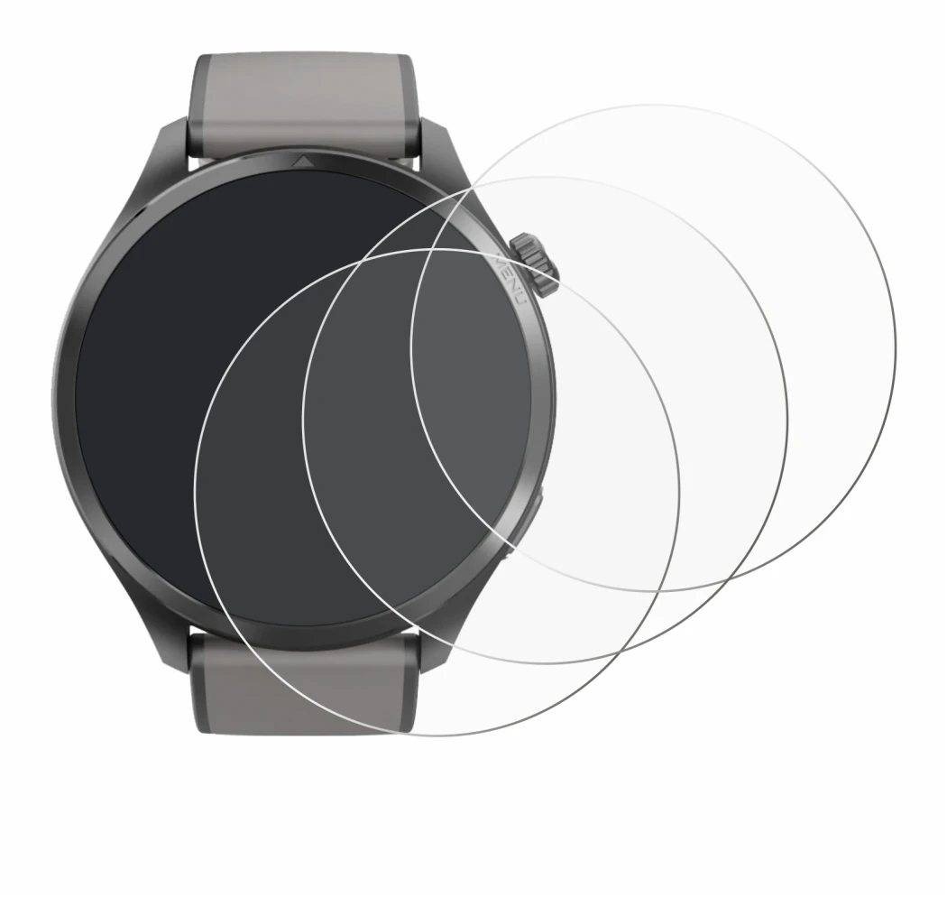 Image of the device Hama Smartwatch 9000 with a wide variety of screen protectors.