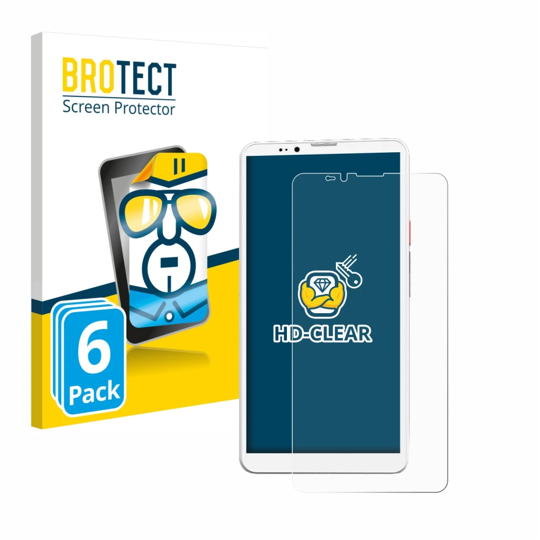 Front side of a product packaging with the brand logo BROTECT. Next to it is the device Bigme Hibreak Pro shown with the corre