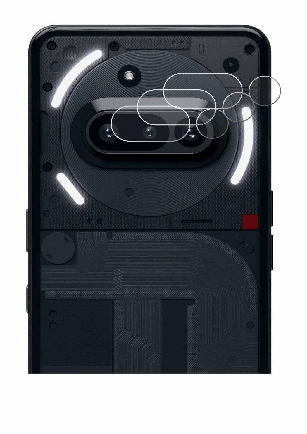Image of the device Nothing Phone (3a) (ONLY Camera Lens) with a wide variety of screen protectors.
