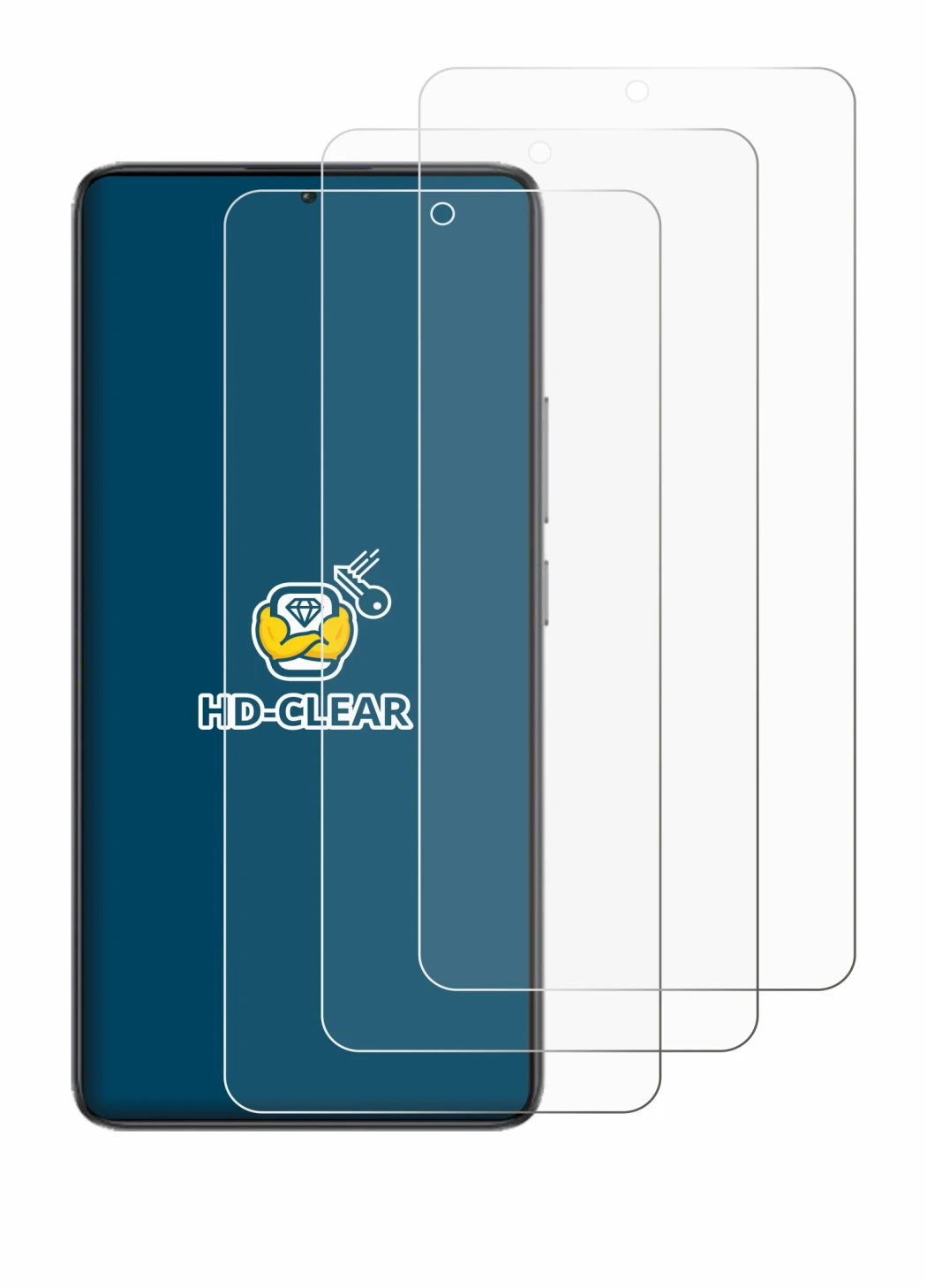 Image of the device Xiaomi Poco F7 Ultra with a wide variety of screen protectors.