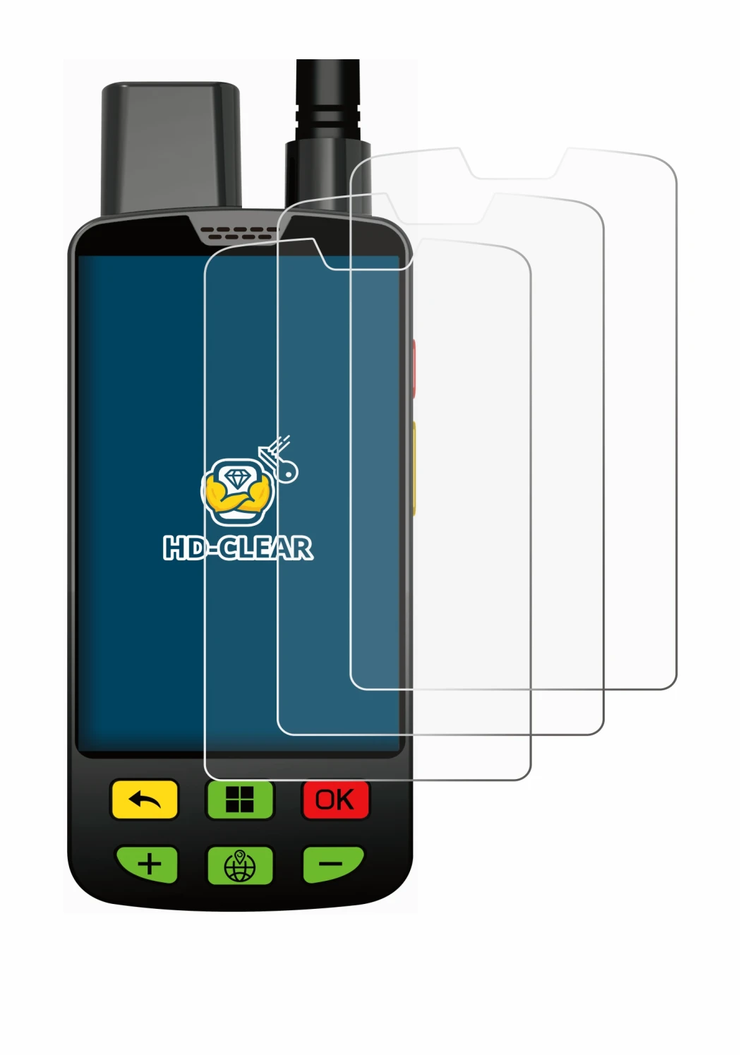 Image of the device Aduro Locit GPS with a wide variety of screen protectors.
