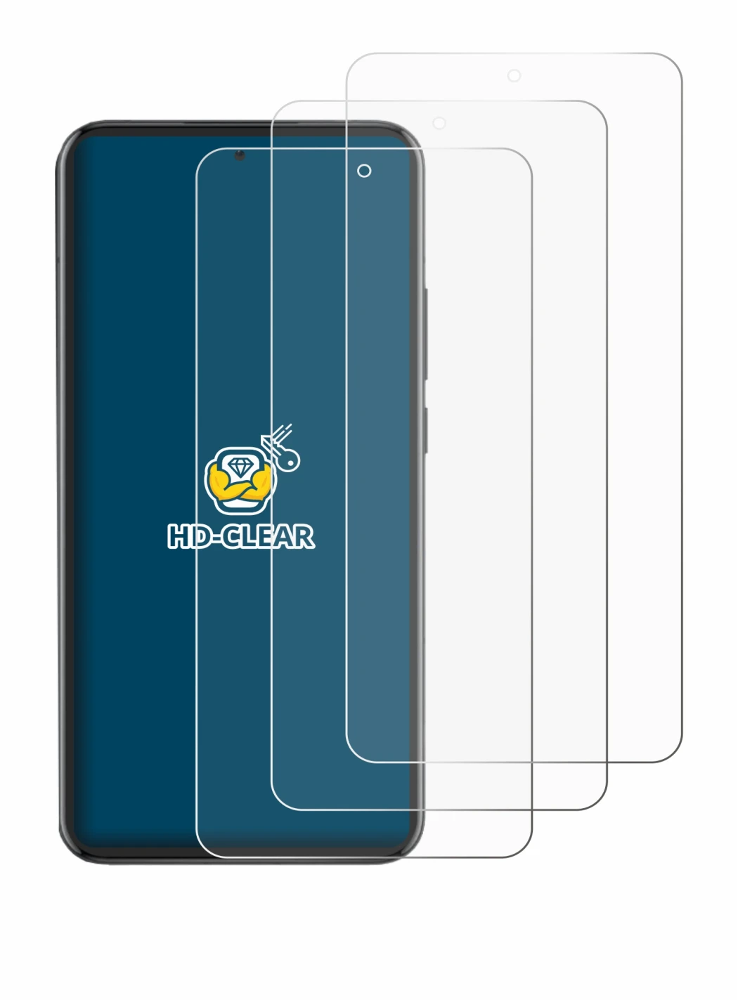 Image of the device Oppo Reno 13 Pro with a wide variety of screen protectors.