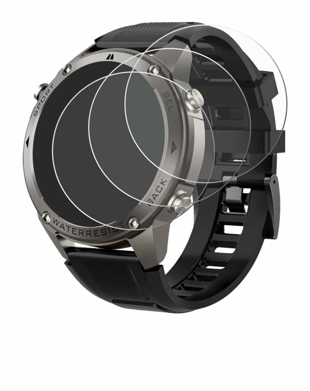 Image of the device Knauermann GPS 4 (2025) with a wide variety of screen protectors.