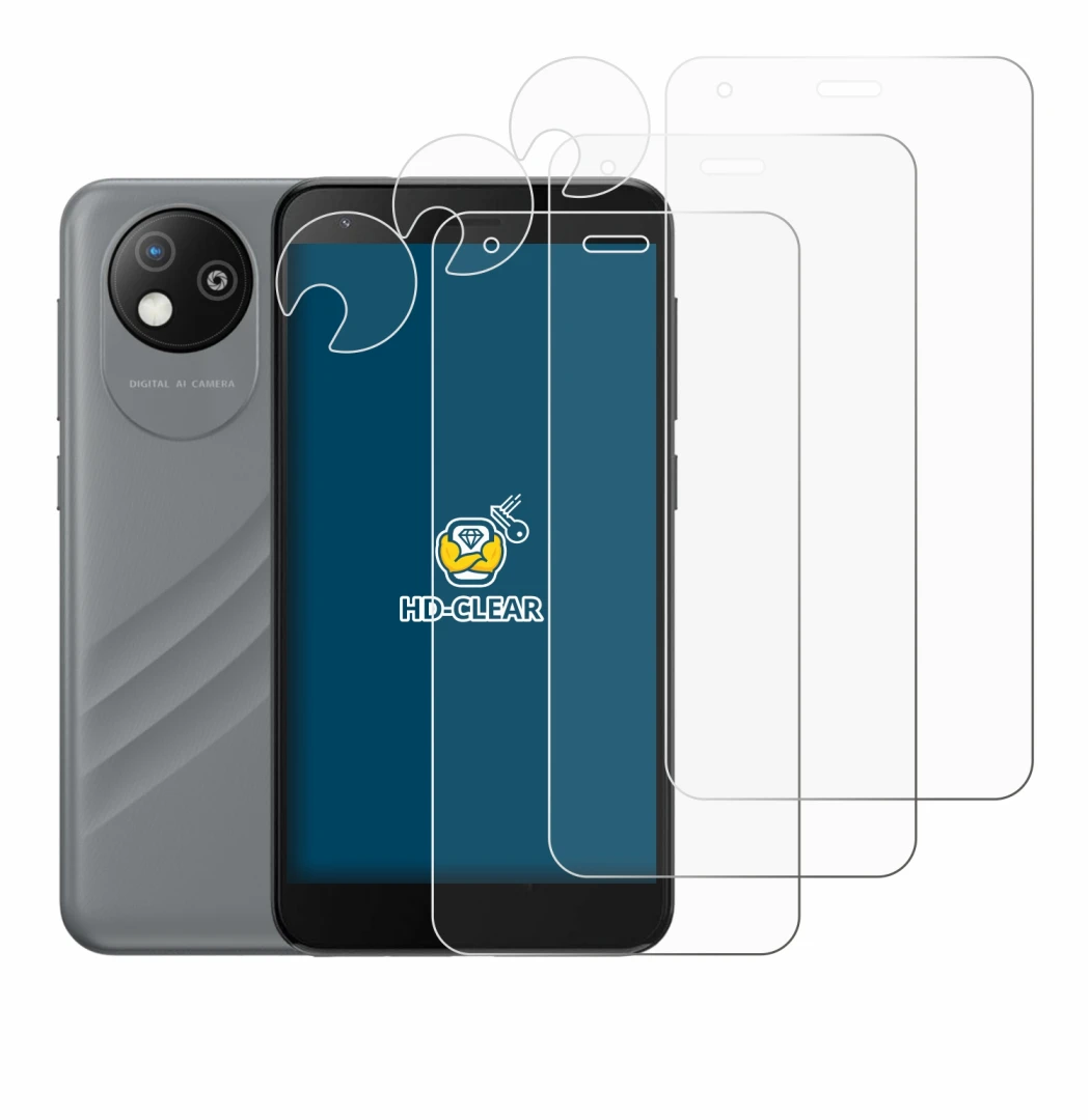 Image of the device ZTE Blade A35 lite (Front+Camera) with a wide variety of screen protectors.