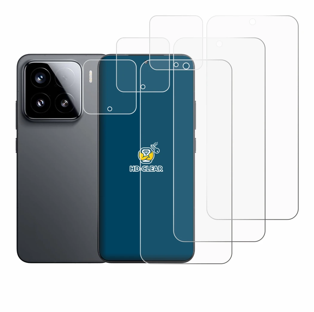 Image of the device Xiaomi 15 (Front+Camera) with a wide variety of screen protectors.