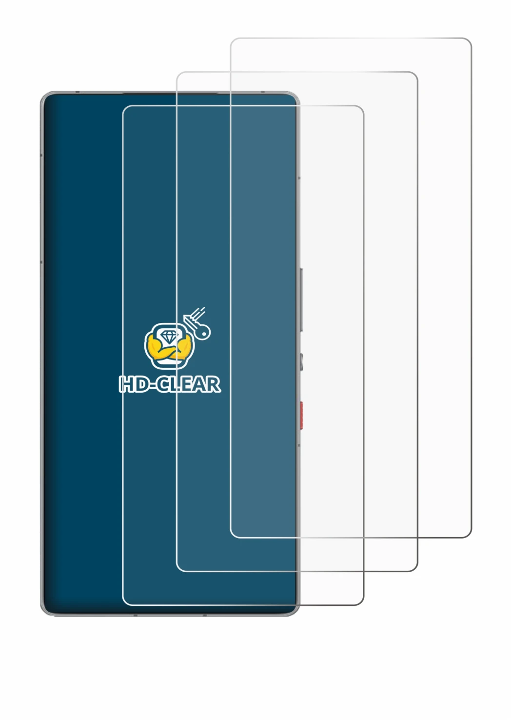 Image of the device ZTE Nubia Red Magic 10S Pro with a wide variety of screen protectors.