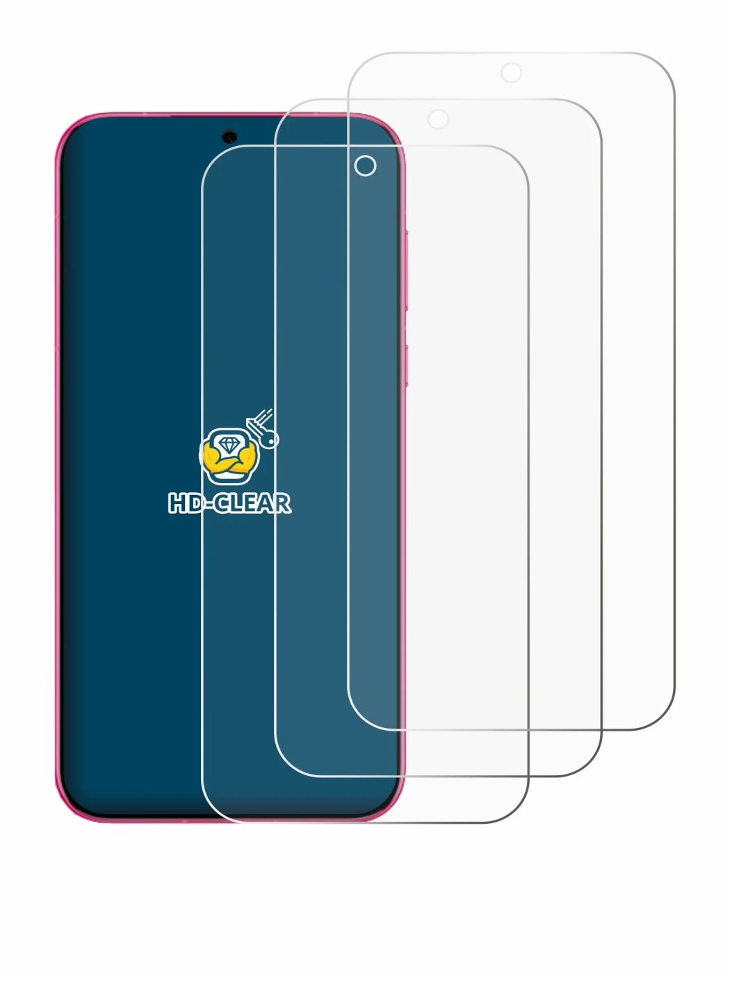Image of the device Huawei Pura 80 with a wide variety of screen protectors.