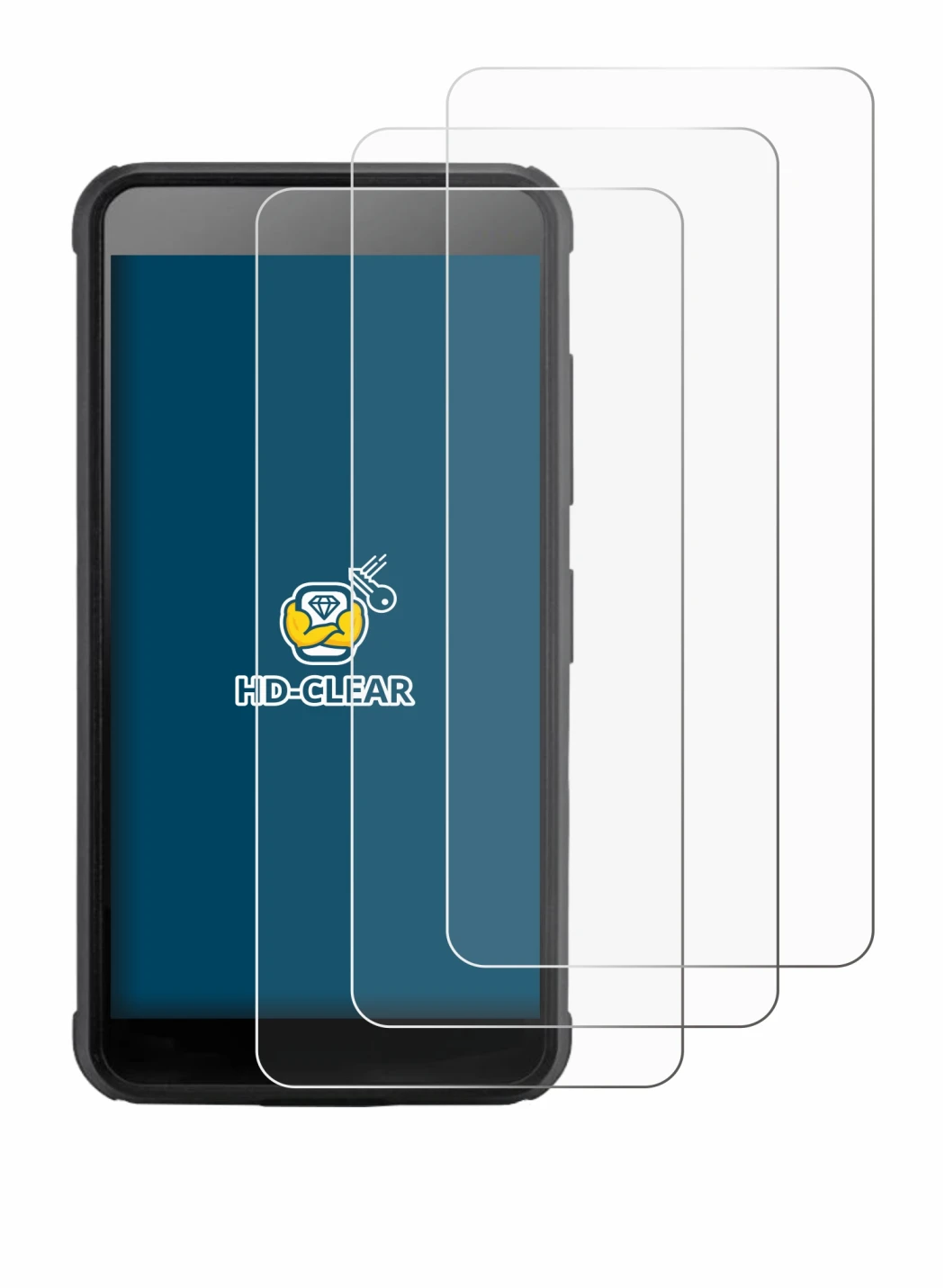 Image of the device SkyCaddie Pro 4X with a wide variety of screen protectors.
