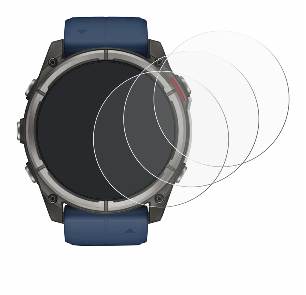 Image of the device Garmin quatix 8 (51 mm) with a wide variety of screen protectors.