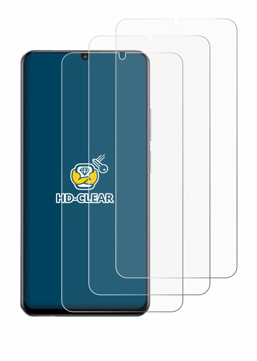 Image of the device realme Note 70T with a wide variety of screen protectors.