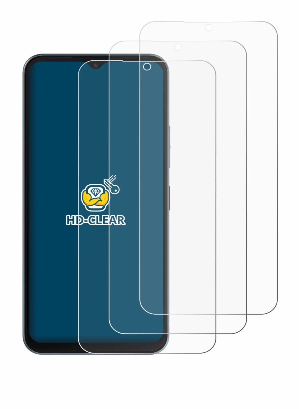 Image of the device Telekom T Phone 3 with a wide variety of screen protectors.