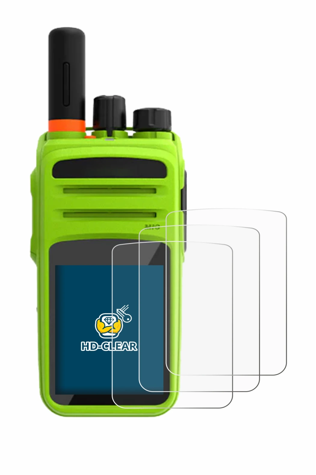 Image of the device Talkpod N58 Plus with a wide variety of screen protectors.