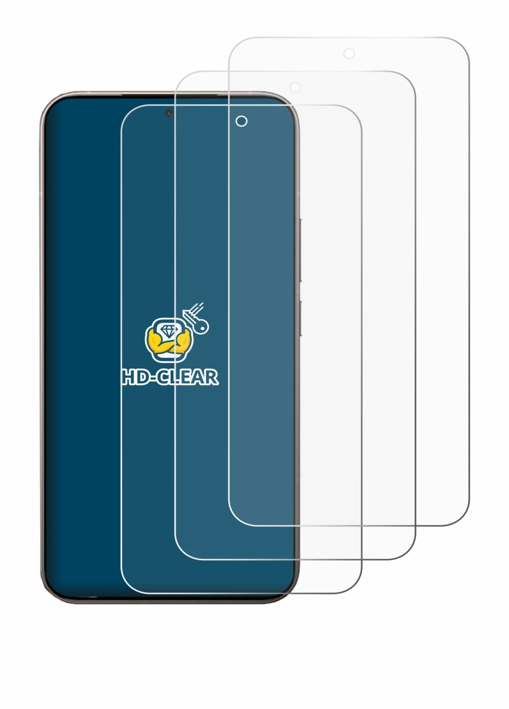 Image of the device Xiaomi 15T Pro with a wide variety of screen protectors.