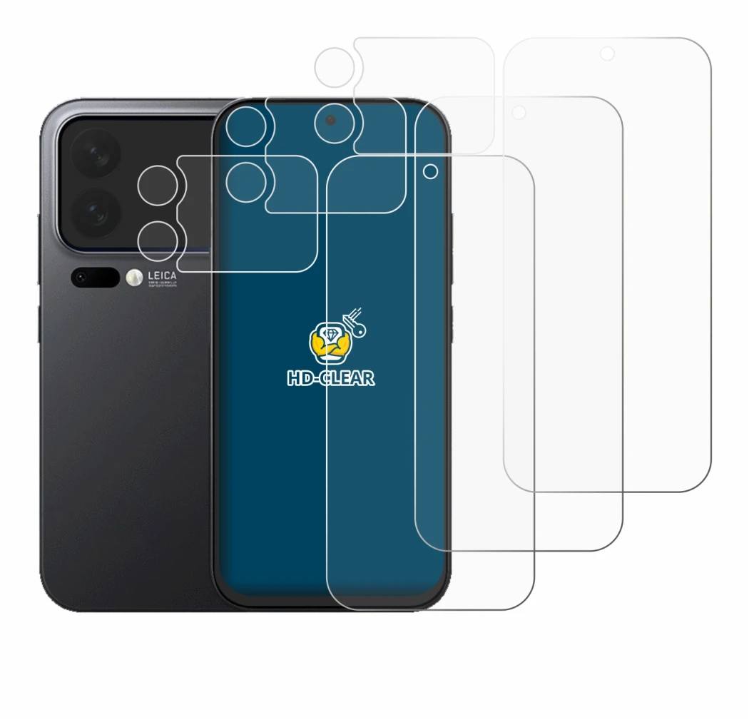 Image of the device Xiaomi 17 Pro (Front+Camera) with a wide variety of screen protectors.